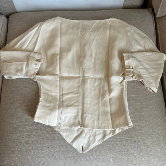 Reformation Martha Front Button Asymmetric Corset Blouse Top Size 2 NWOT - Picture 8 of 11